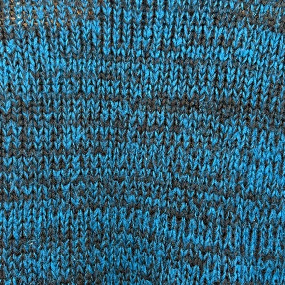 KOMANI Men's Sweater 80s Embroidered Leather Tiger Patch Crew Neck Knit Medium Crewneck